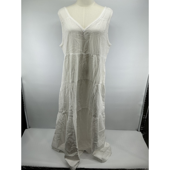 Quince Dresses & Skirts - 100% Organic Cotton Gauze Tiered Maxi Dress
